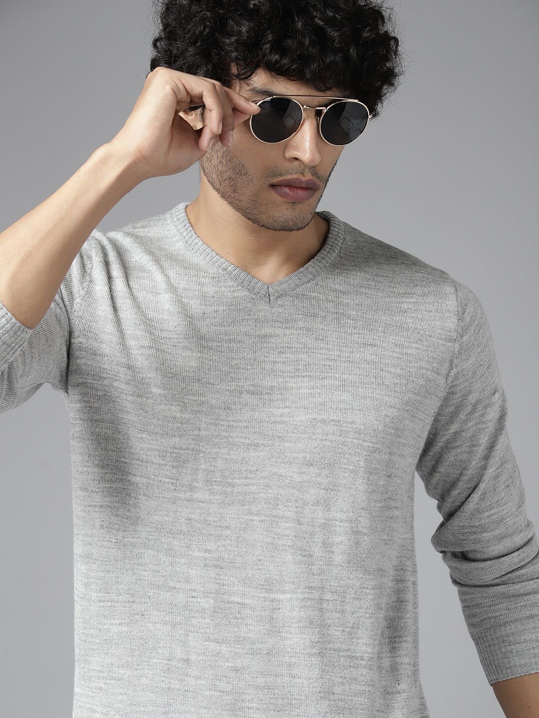 The Roadster Lifestyle Co. V-Neck Acrylic Pullover-picture-31