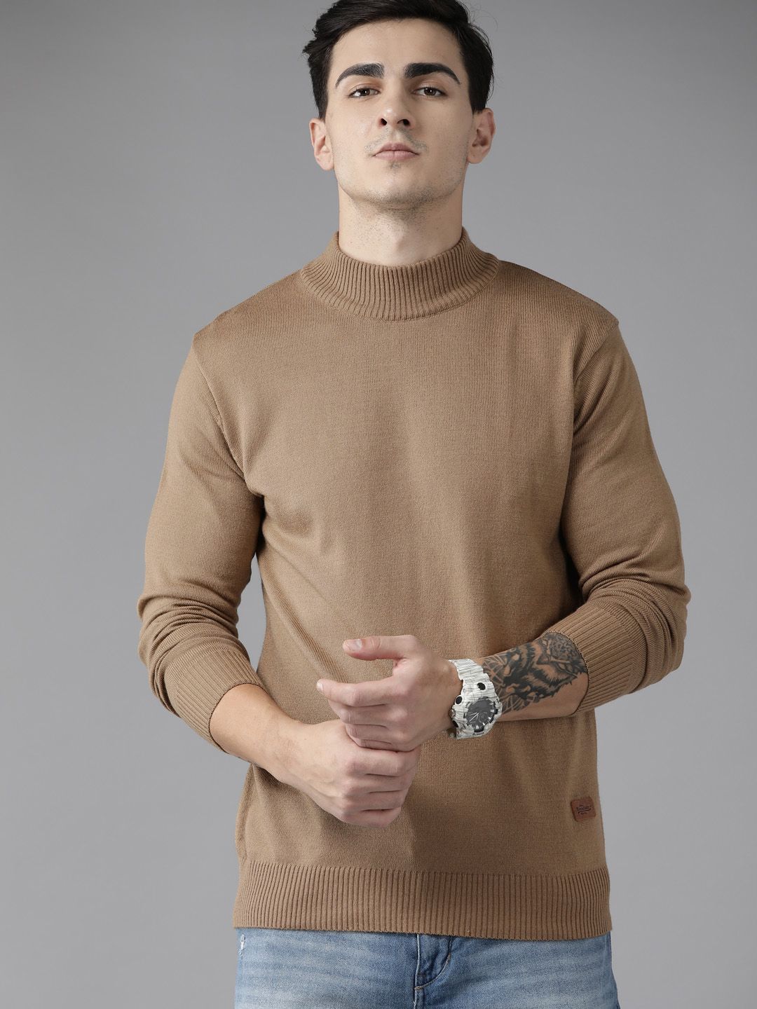 The Roadster Lifestyle Co. High Neck Acrylic Pullover-picture-17