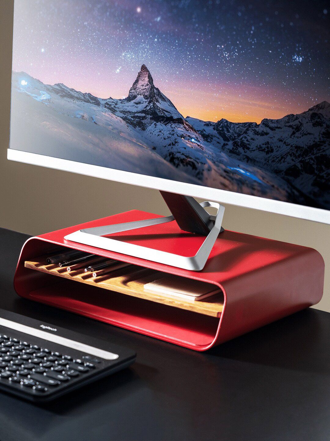 DailyObjects Mesa Red Monitor Stand-image-12