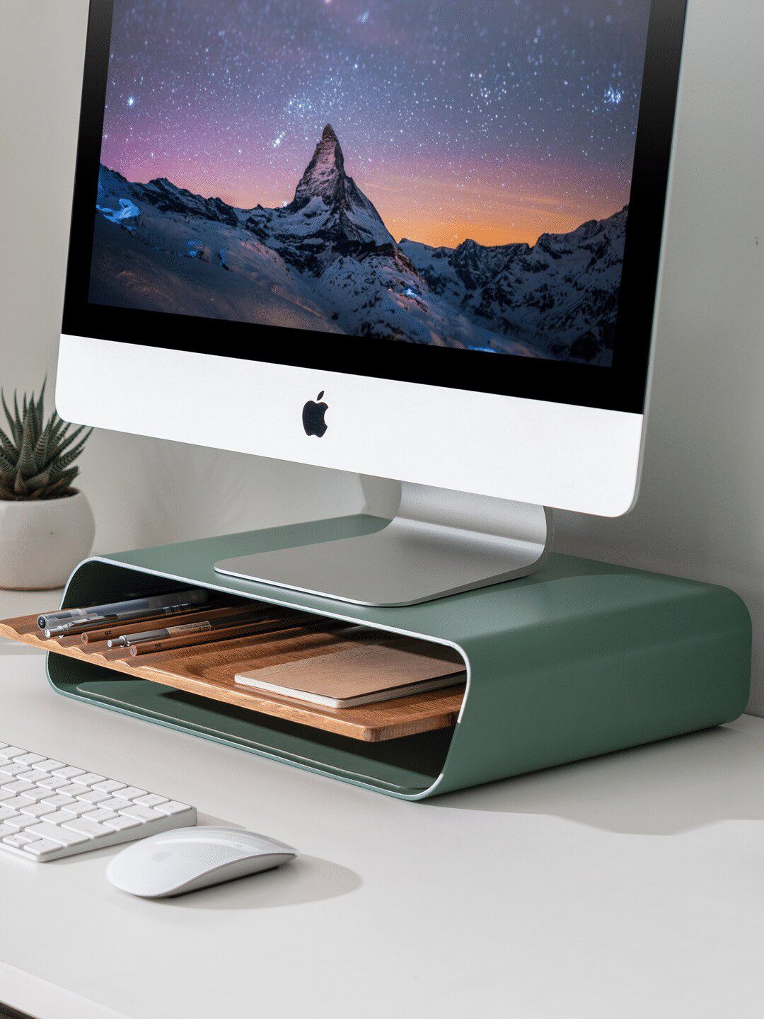 DailyObjects Mesa Green Monitor Stand-image-7