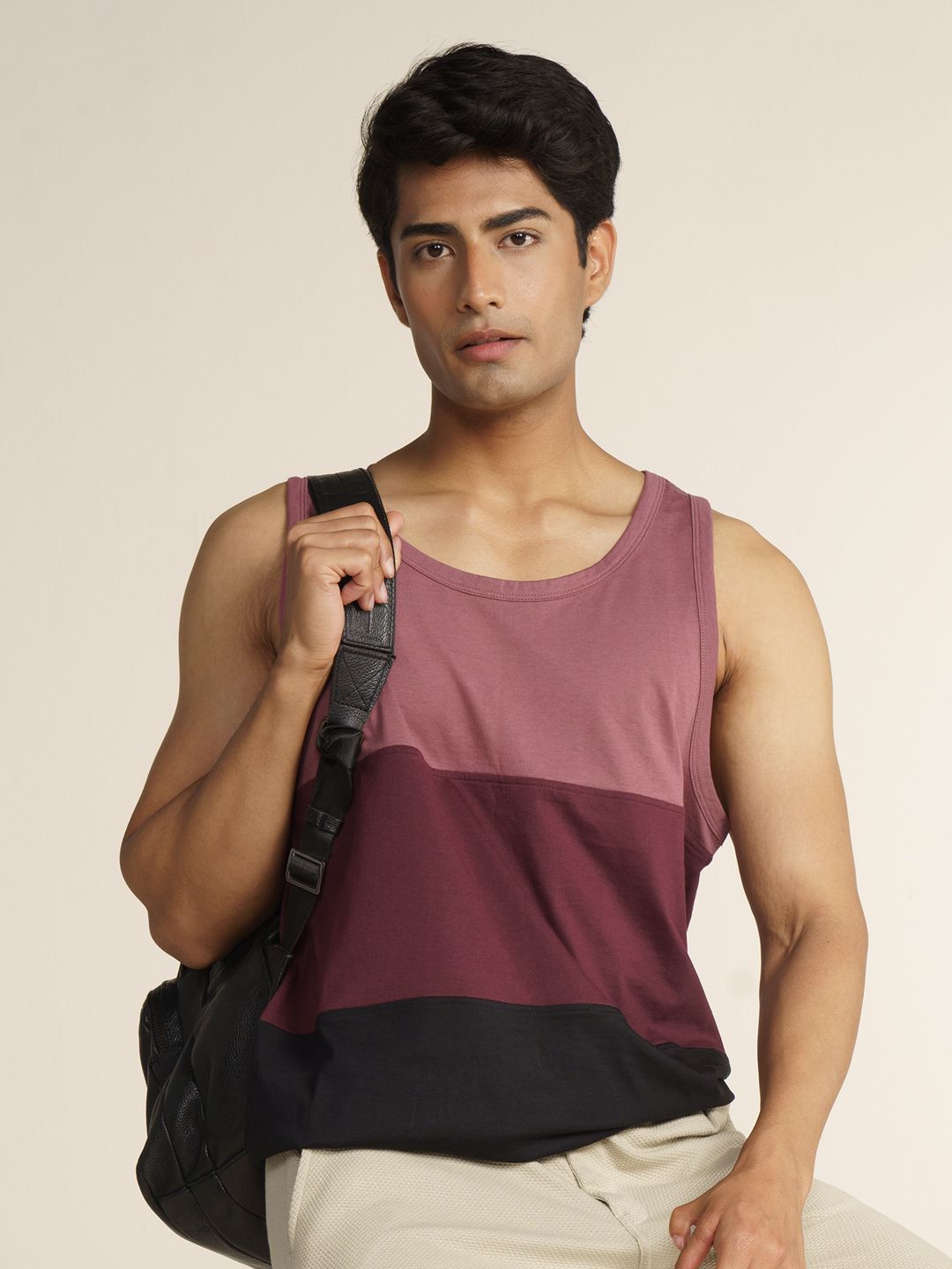 DAMENSCH Men Colourblocked Cotton Tank T-shirt-picture-16