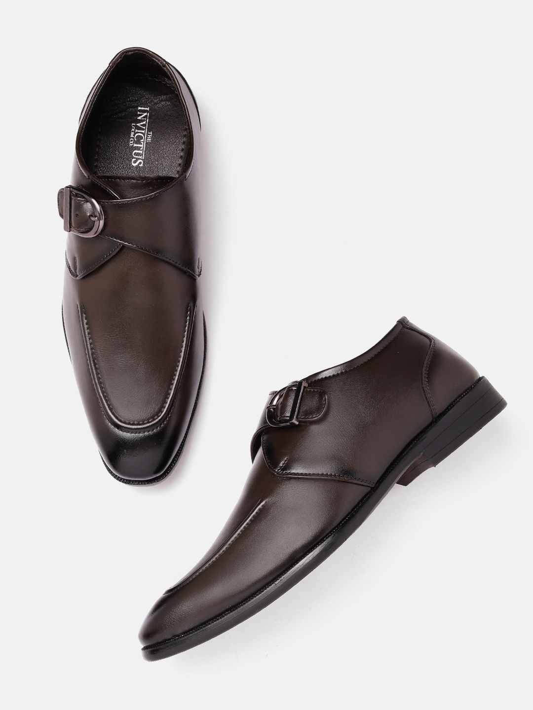 INVICTUS Men Buckle Detail Monk Shoes-picture-37