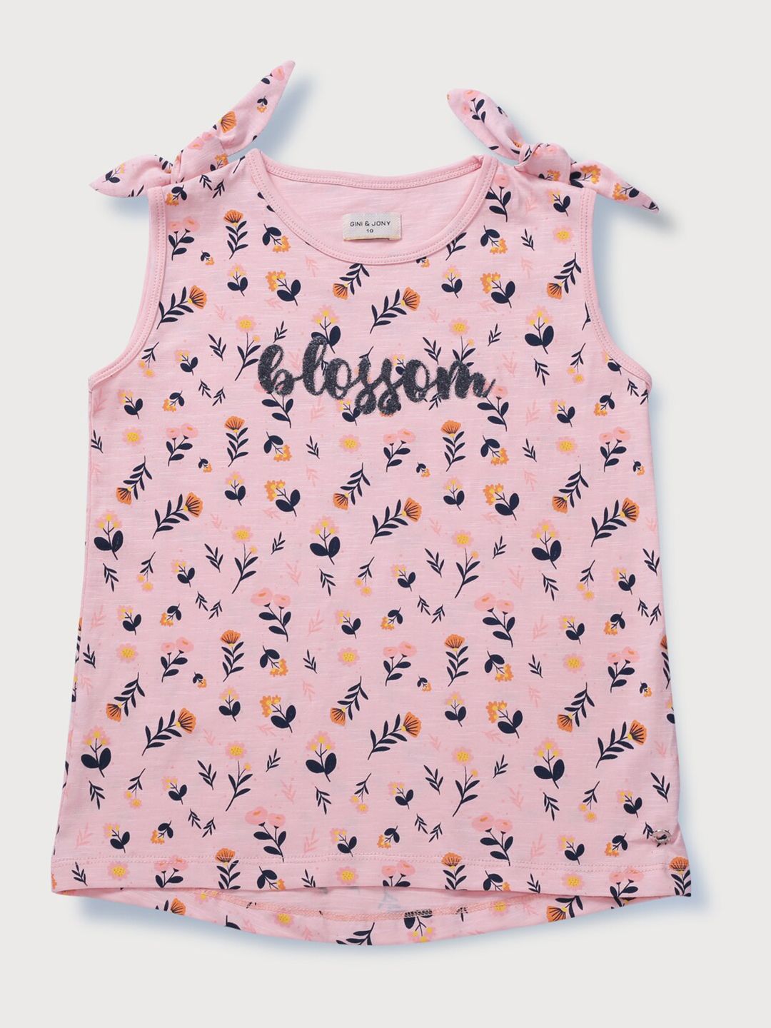 Gini and Jony Girls Floral Printed Sleeveless Cotton Top-picture-40