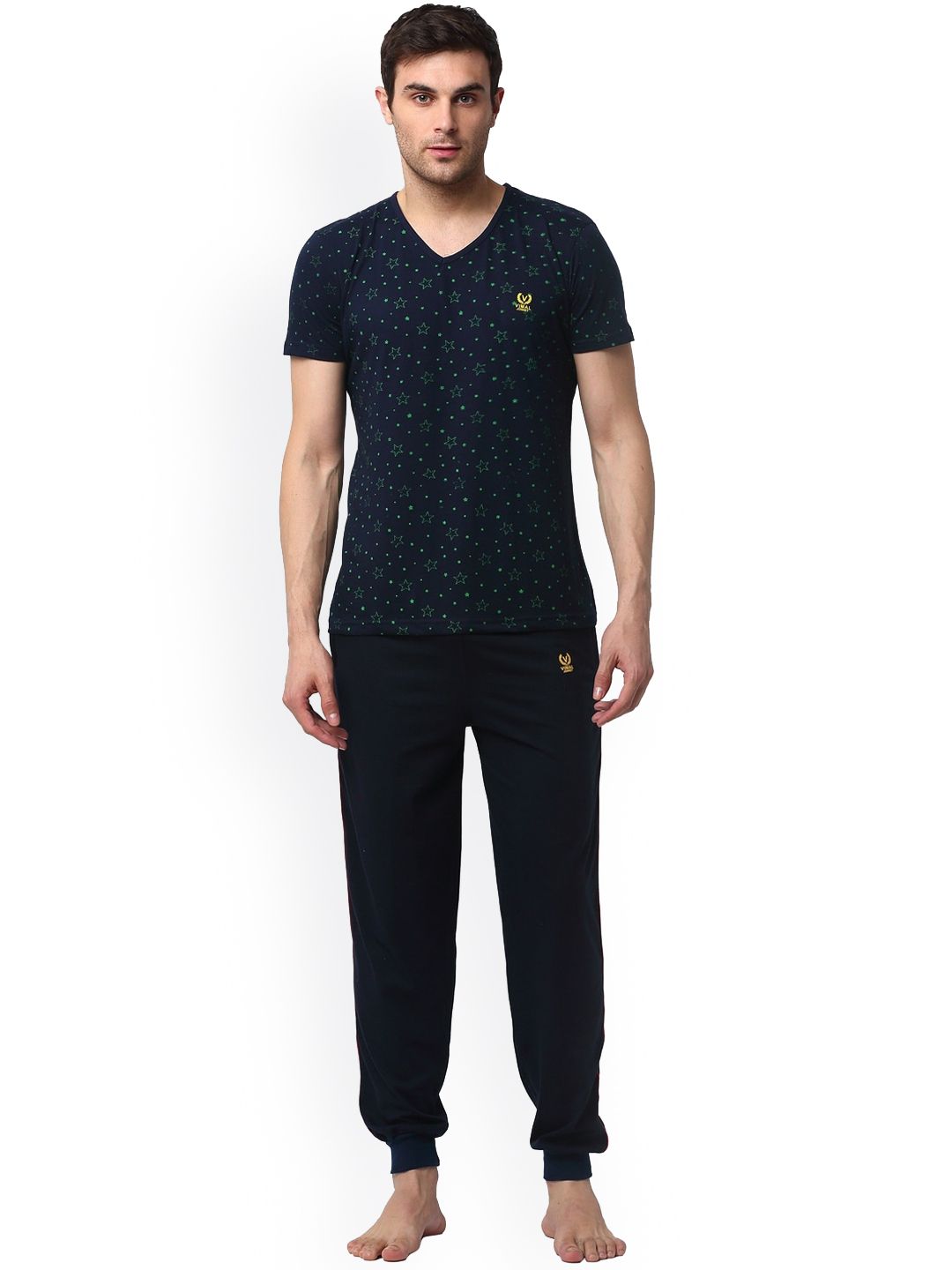 mack jonney VIMAL JONNEY Men Printed T-shirt With Joggers Night Suit-picture-18