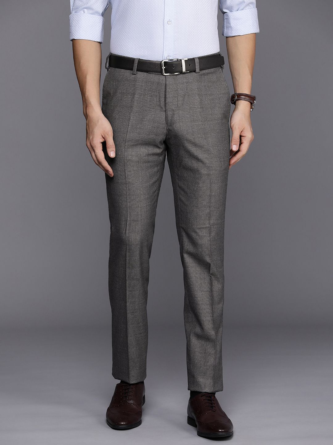 Flat-Front Slim Fit Formal Trousers