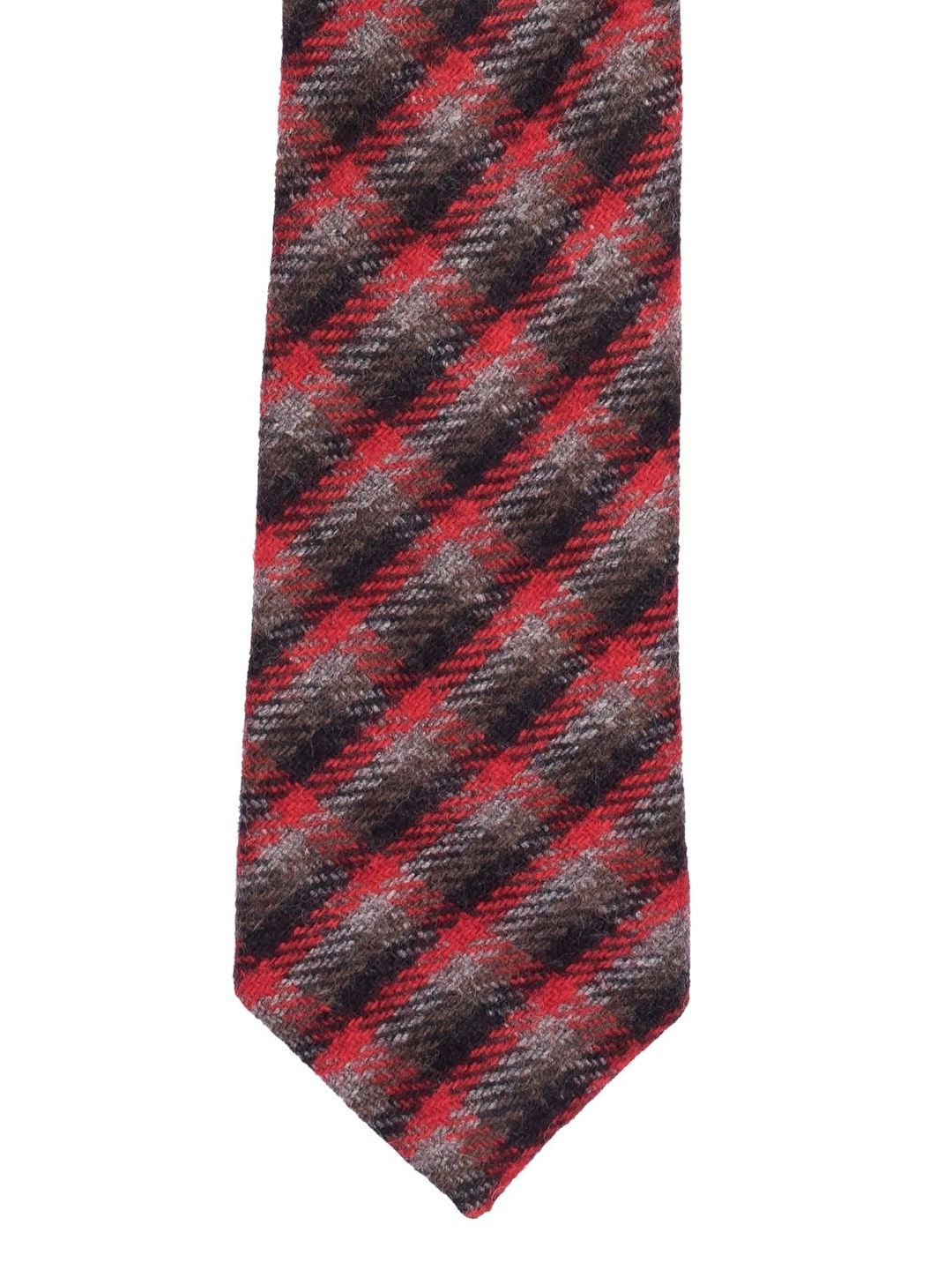 The Tie Hub Men Checked Woolen Skinny Tie-picture-39