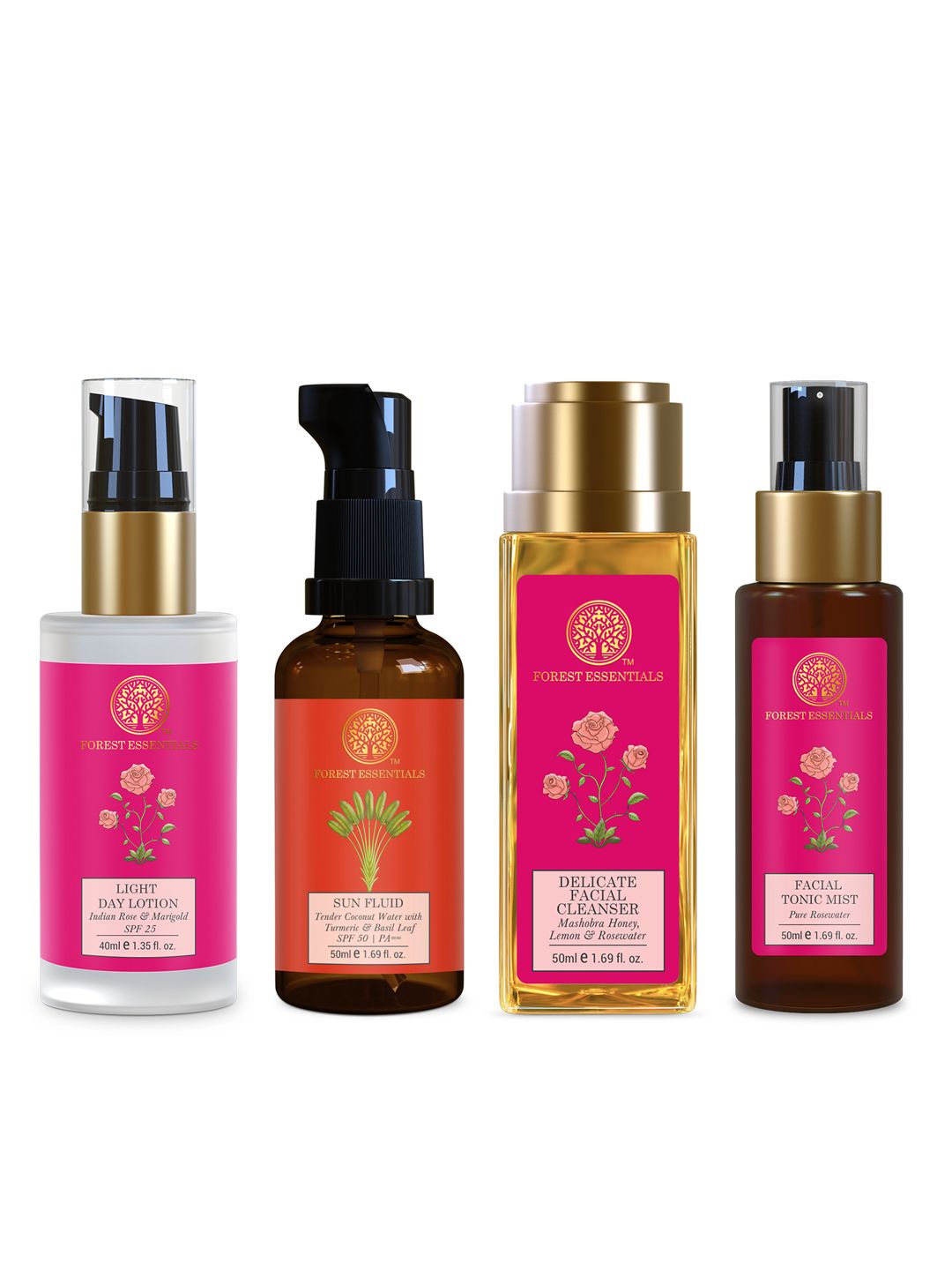 Forest Essentials Set of Mist 50ml + Facial Cleanser 50ml + Sunscreen 50ml + Lotion 40ml-image-38
