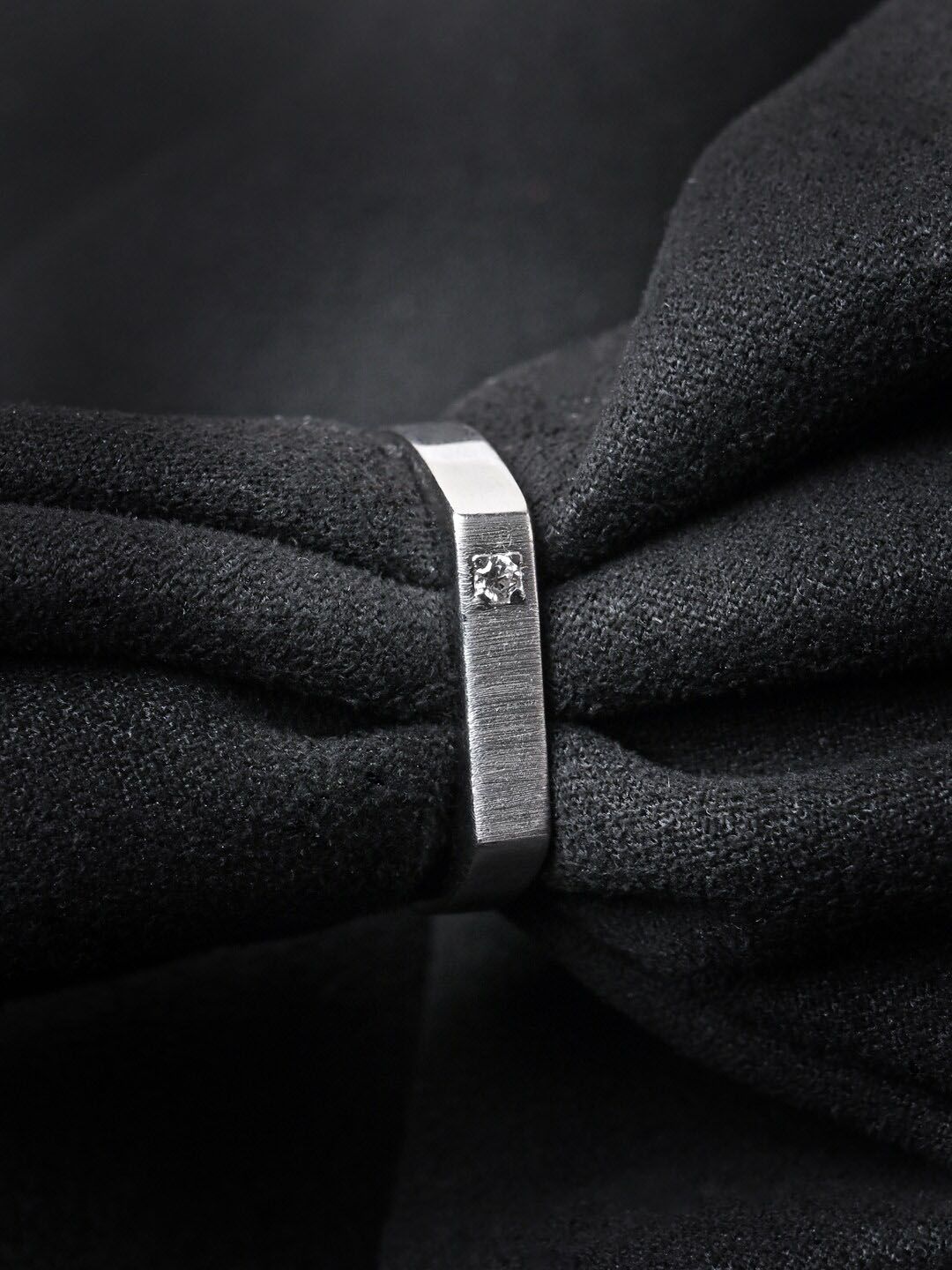 Clara 925 Silver Rhodium-Plated Marquise Band Ring-image-16
