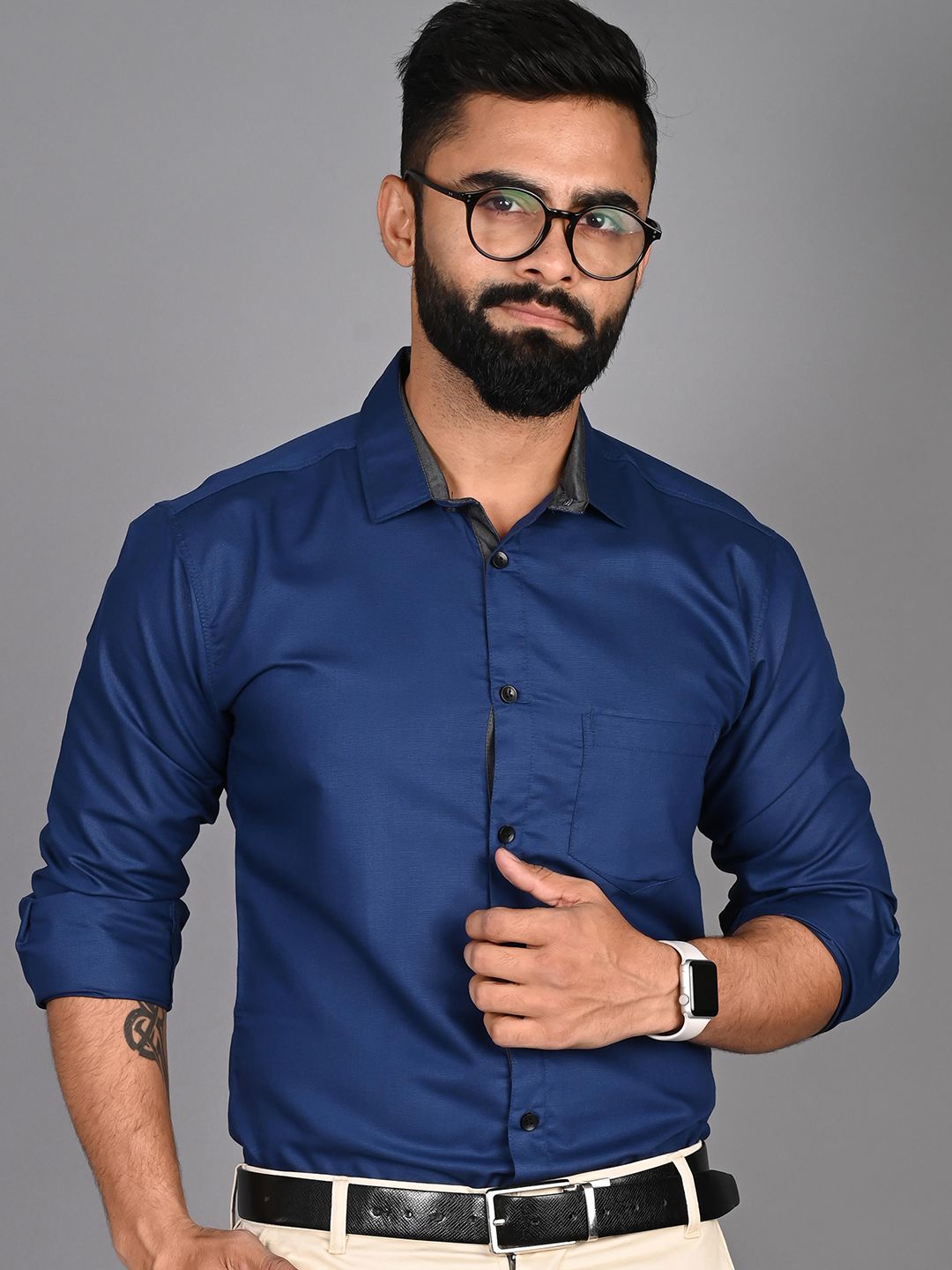 FUBAR Slim Fit Spread Collar Formal Shirt-picture-47