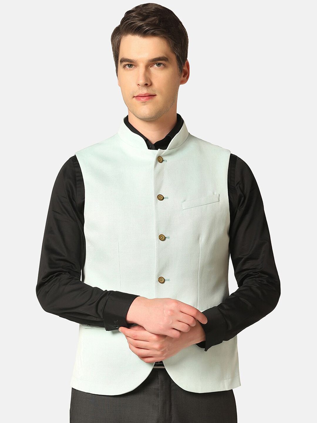 Blackberrys Slim-Fit Bandhgala Nehru Jacket