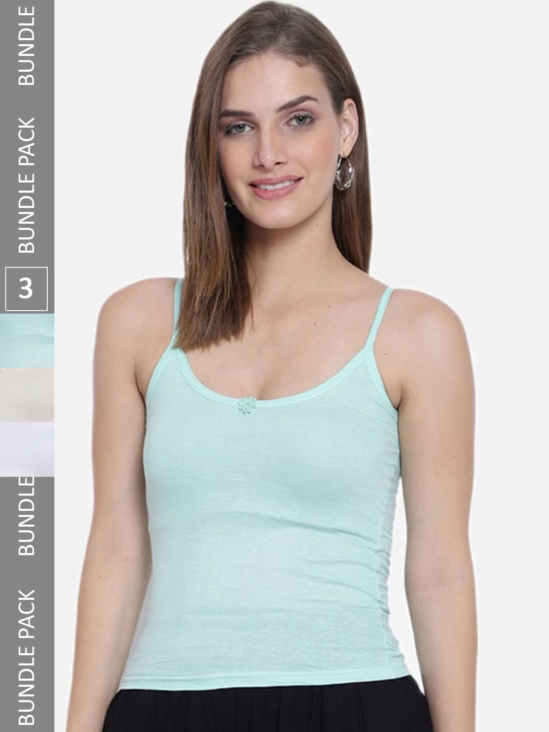 Pack of 3 Round-Neck Camisoles