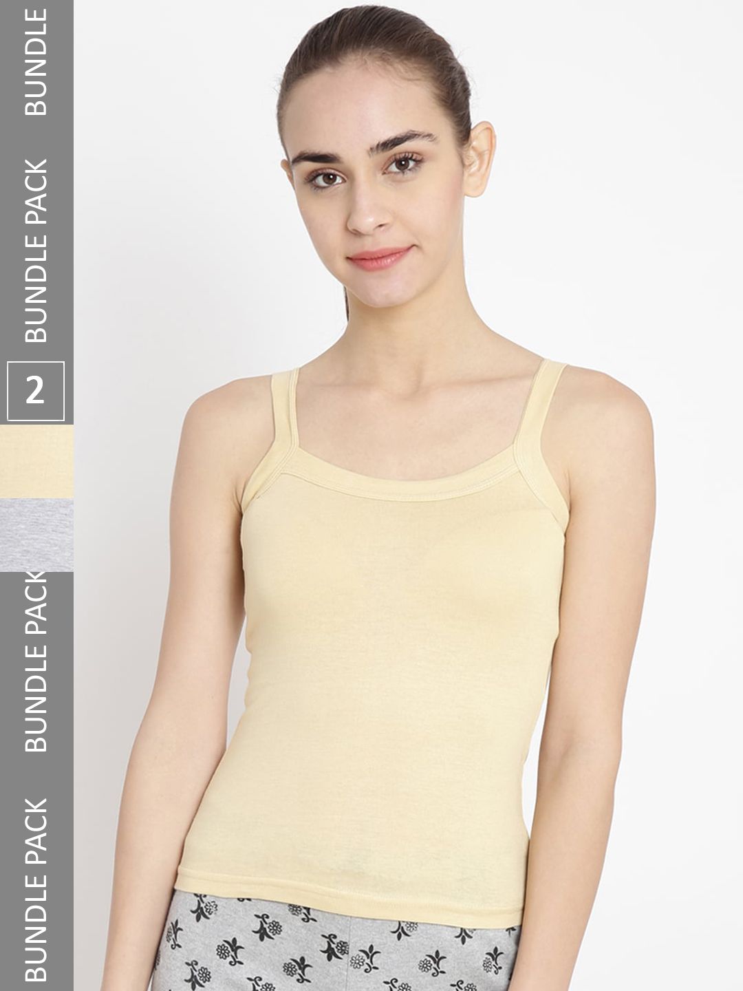 Leading Lady Pack Of 2 Pure Cotton Spaghetti Camisoles-picture-28