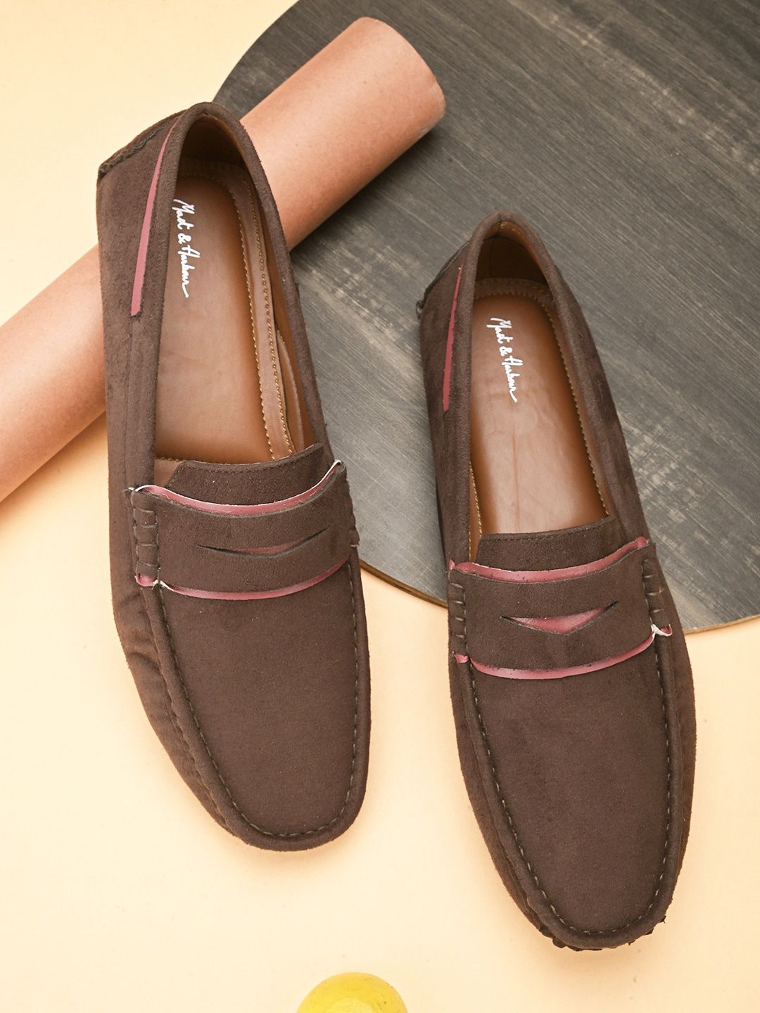 Mast & Harbour Men Brown Lightweight Loafers-picture-16