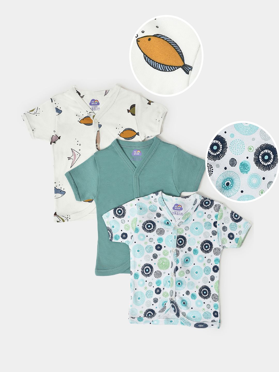 MiArcus Infant Girls Pack Of 3 Cotton Jhablas Vest-picture-58