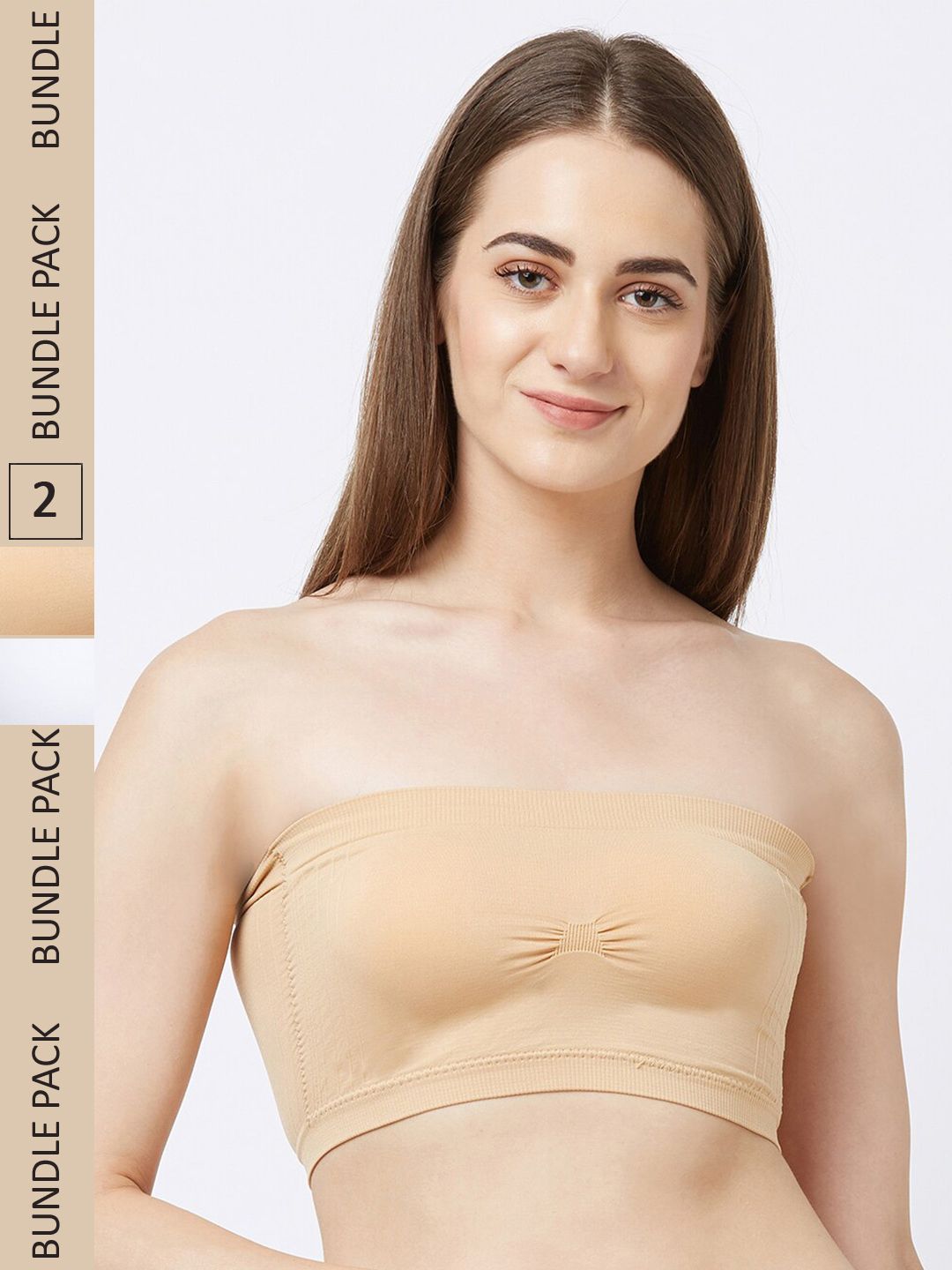 NOIRA Pack Of 2 Half Coverage Lightly Padded All Day Comfort Cotton Bandeau Bra-picture-20