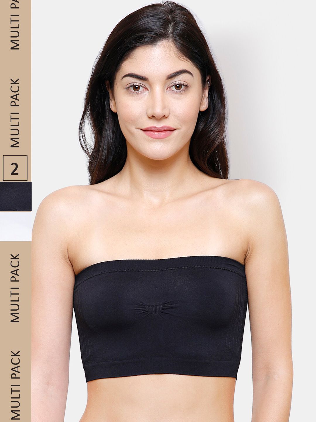 NOIRA Pack Of 2 Half Coverage Lightly Padded All Day Comfort Cotton Bandeau Bra-picture-18