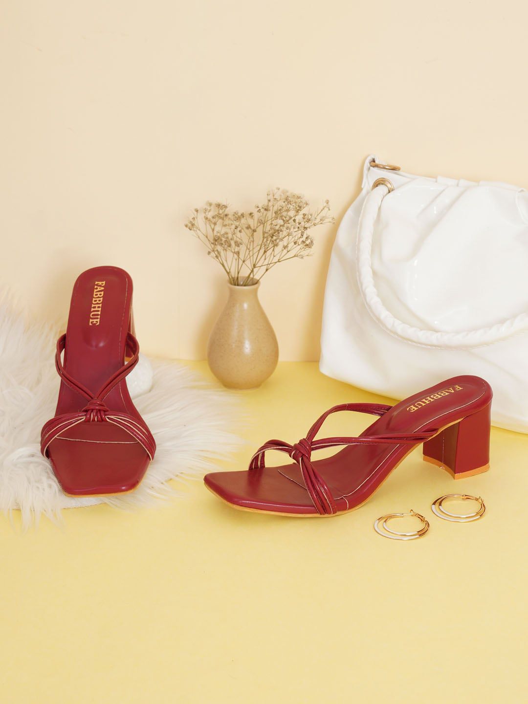FABBHUE Knotted Strap Block Heels-picture-31