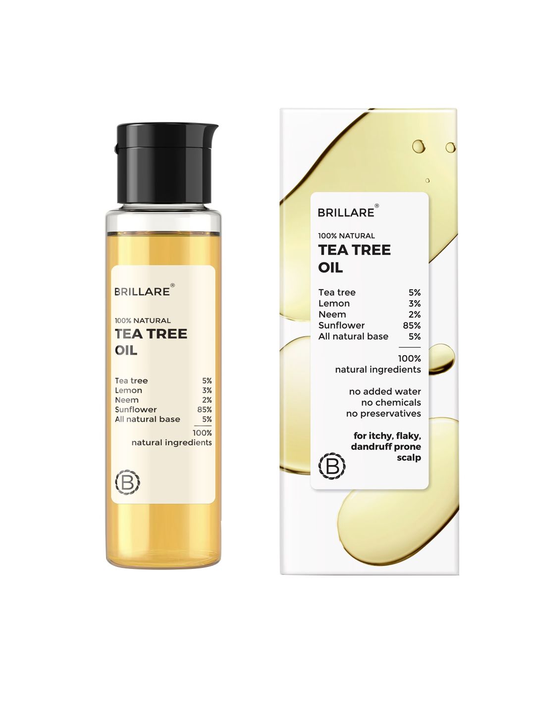 BRILLARE 100% Natural Tea Tree Oil - 100 ml