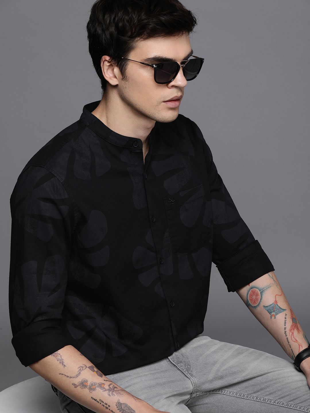 WROGN Pure Cotton Printed Casual Shirt-picture-34