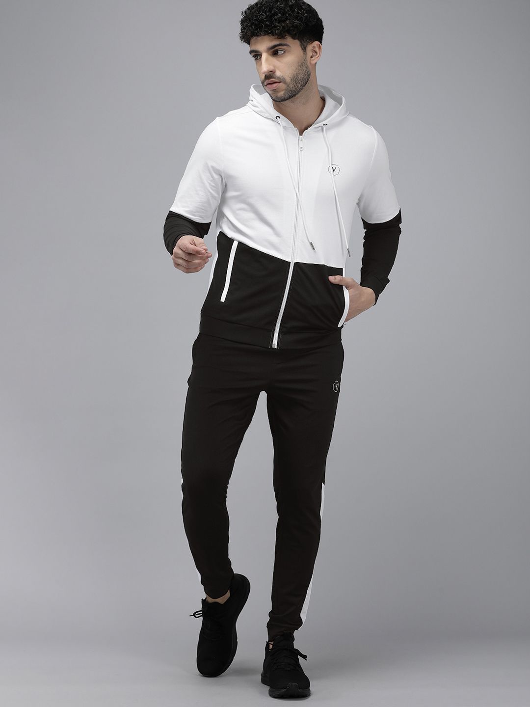 Van Heusen Men Colourblocked Sports Tracksuit-image-49