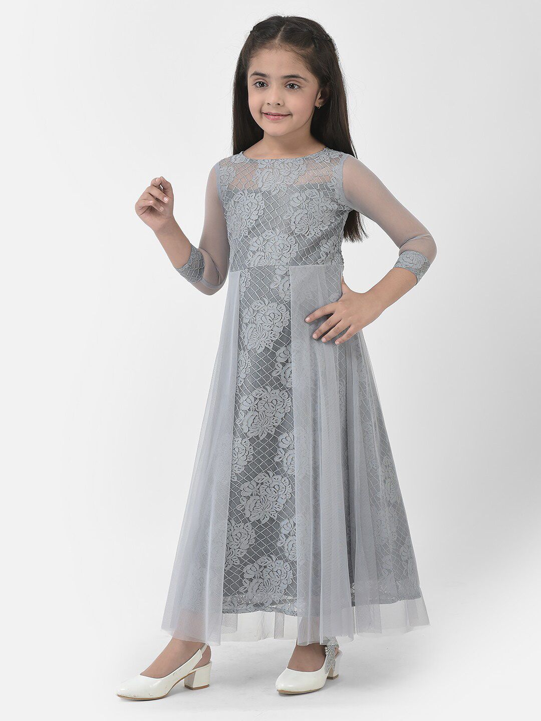 Eavan Girls Embellished Net Fit & Flare Maxi Dress-picture-52