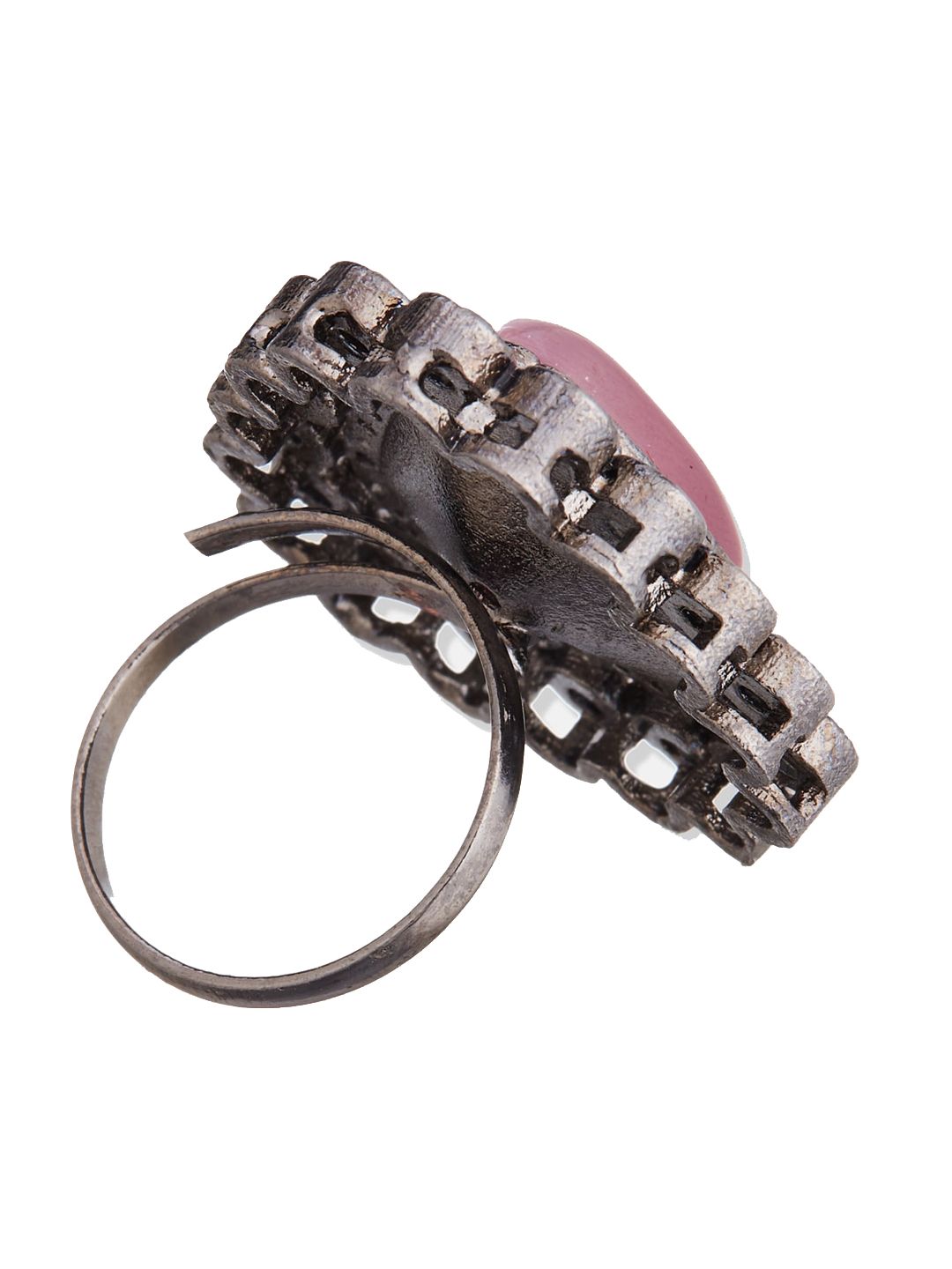 ATIBELLE German Silver-Plated AD-Studded Ring