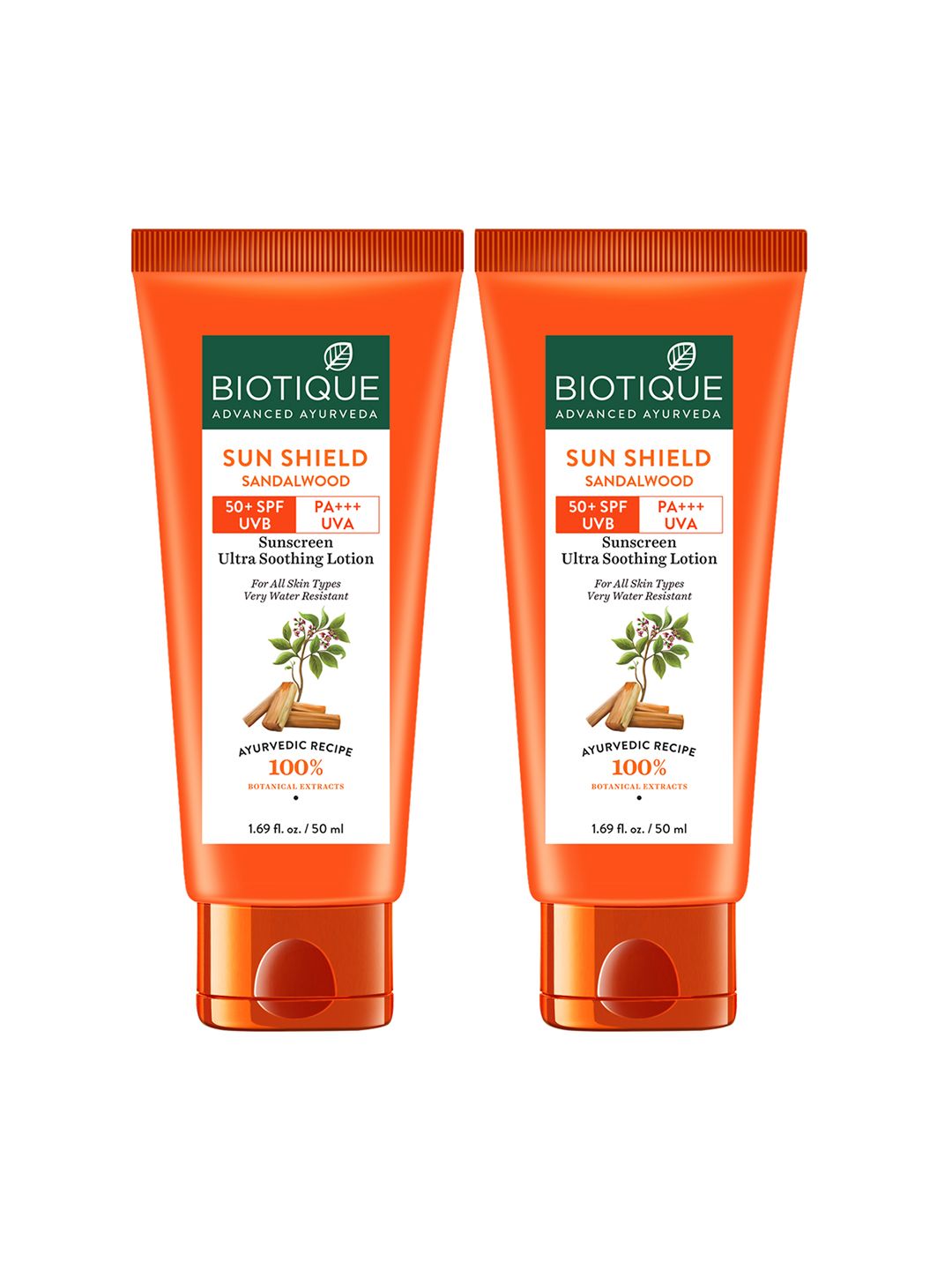 Biotique Set of 2 Bio Sandalwood SPF 50+ Ultra Soothing Sunscreen Lotions-image-44