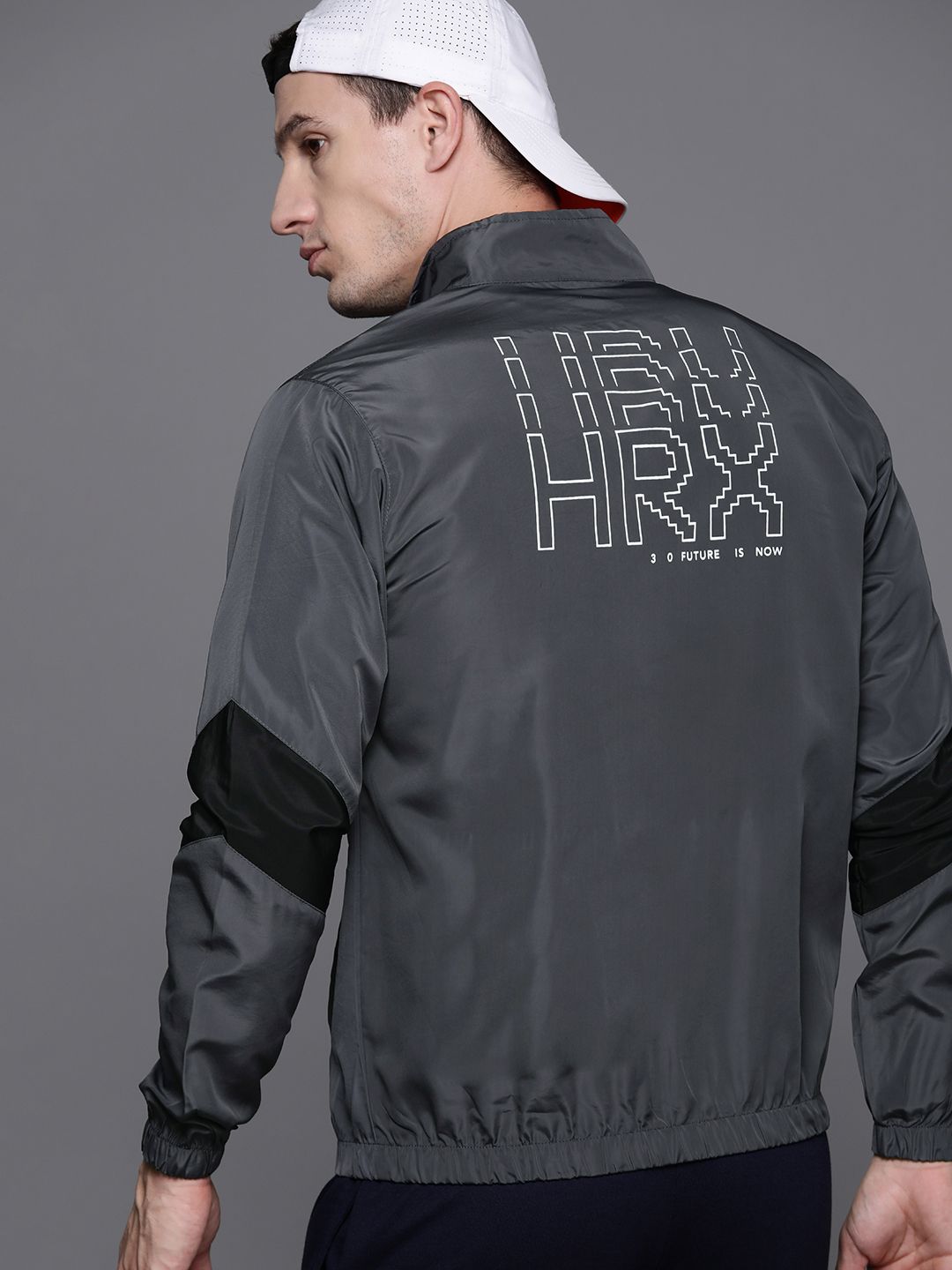 HRX by Hrithik Roshan Men Back Brand Logo Rapid-Dry Tailored Jacket