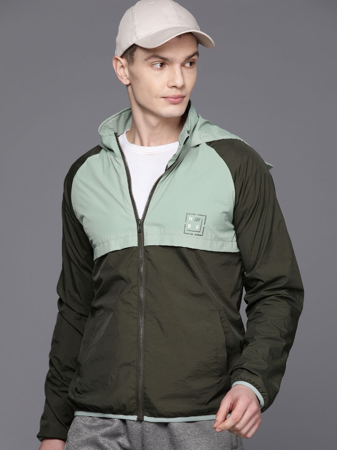 Hrx hooded outlet jacket