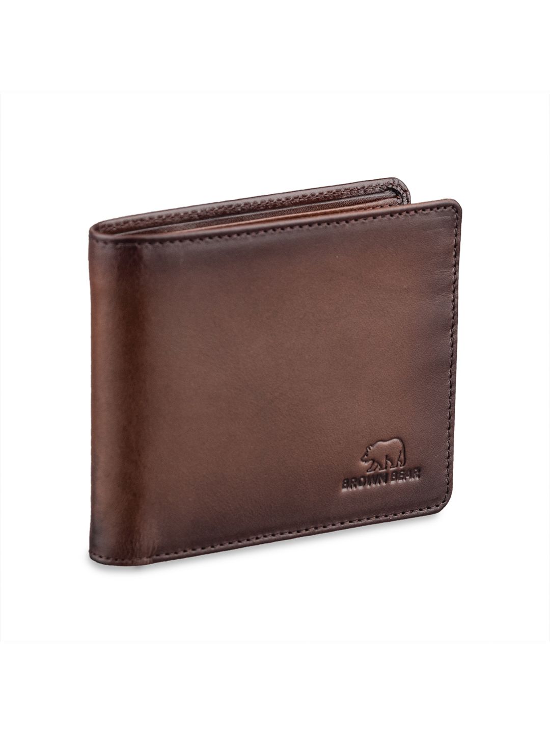 BROWN BEAR Men Leather Two Fold Wallet-image-4