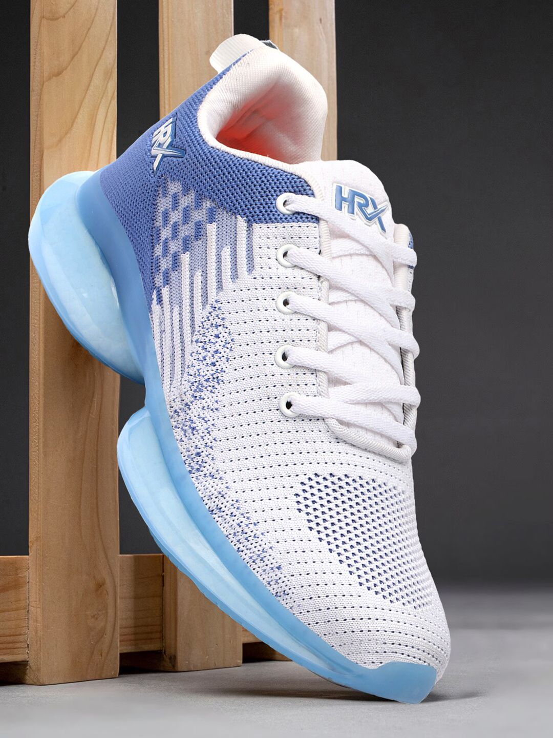 HRX by Hrithik Roshan Men Blue Textile Flyknit Running Shoes