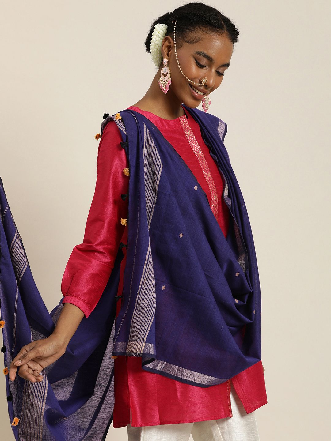 Taavi Ethnic Motifs Woven Design Dupatta-picture-30