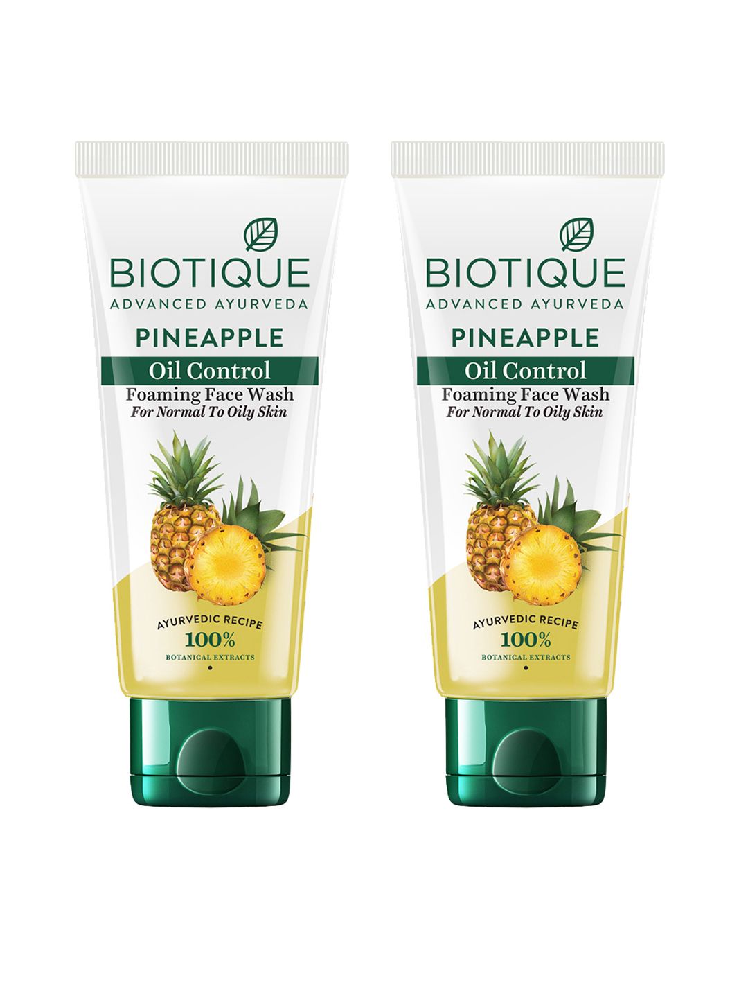 Biotique Set of 2 Bio Pineapple Oil Balancing Face Wash - 100ml each-image-19