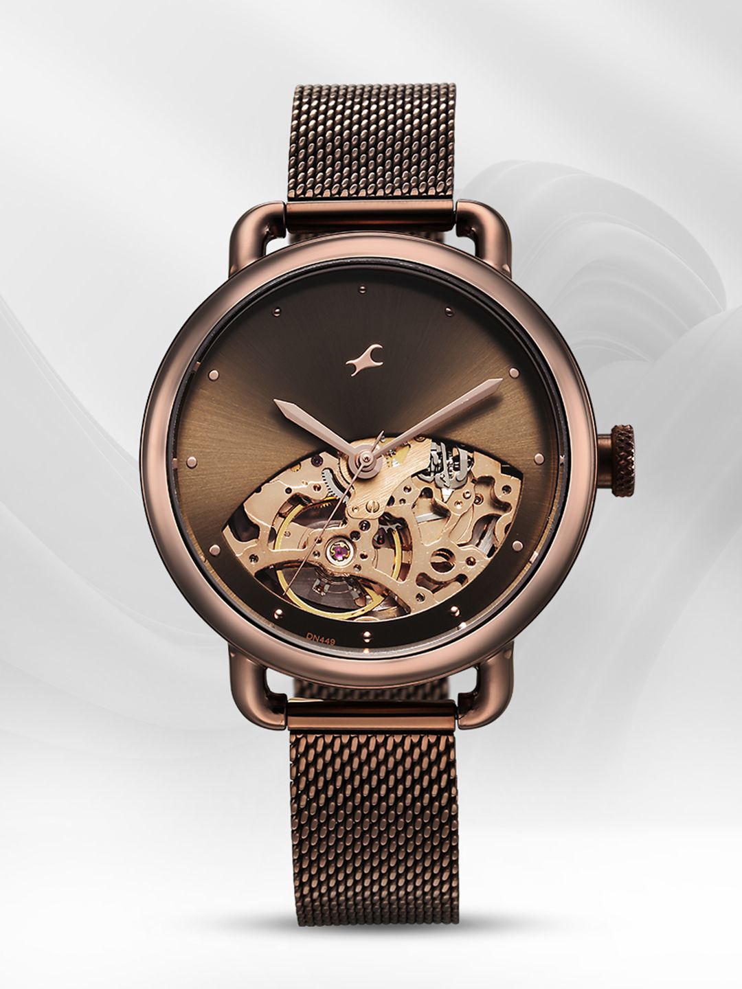 Fastrack Women's Stainless Steel Automatic Skeleton Watch 6288QM01-picture-13