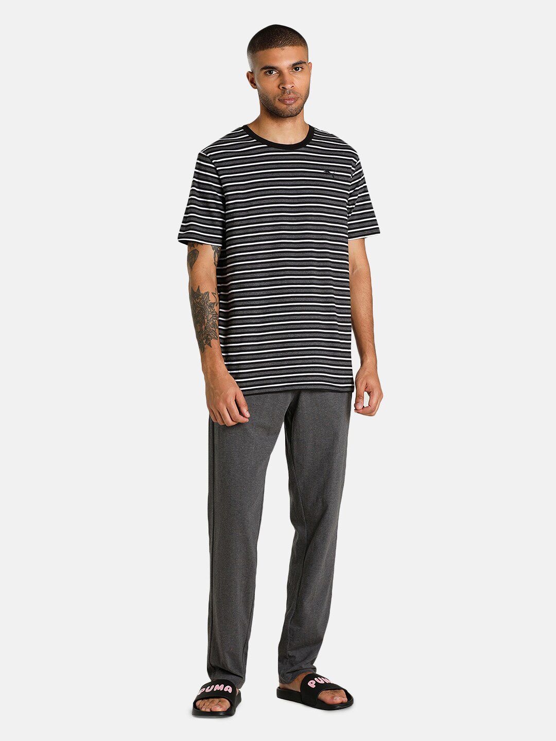 PUMA Men T-Shirt & Joggers Night Suits-picture-40
