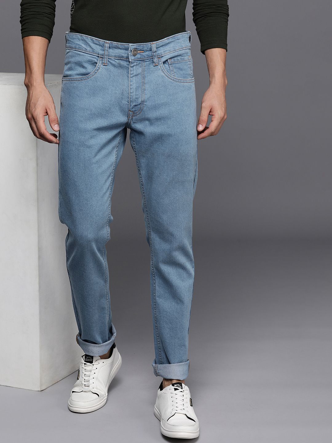 WROGN Men Slim Fit Light Fade Stretchable Jeans - Price History