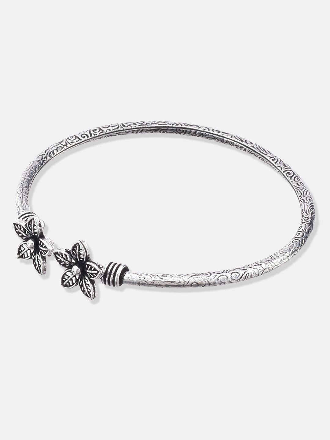 ATIBELLE Set Of 2 German Silver-Plated Adjustable Bangles
