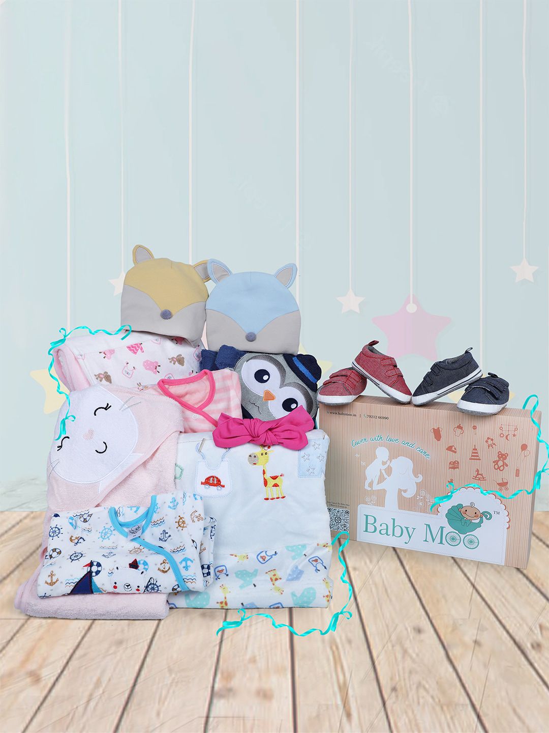 Baby Moo Infants Pack Of 6 Baby Apparel Gift Set-image-28
