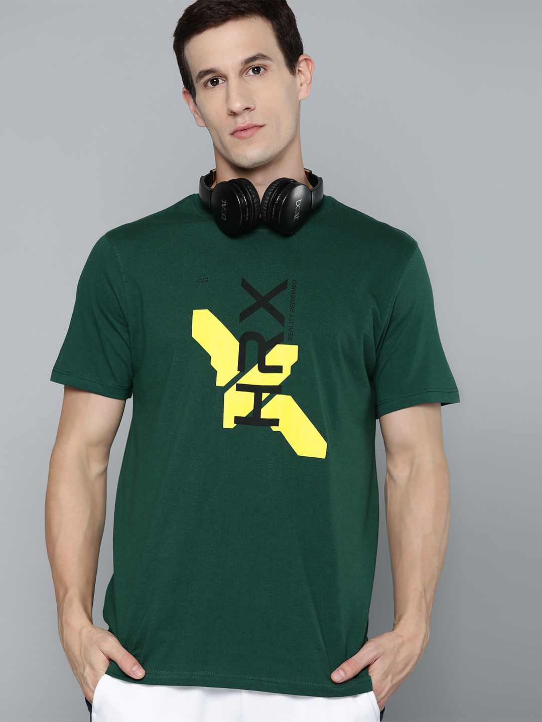 HRX by Hrithik Roshan Brand Logo Printed Lifestyle T-shirt