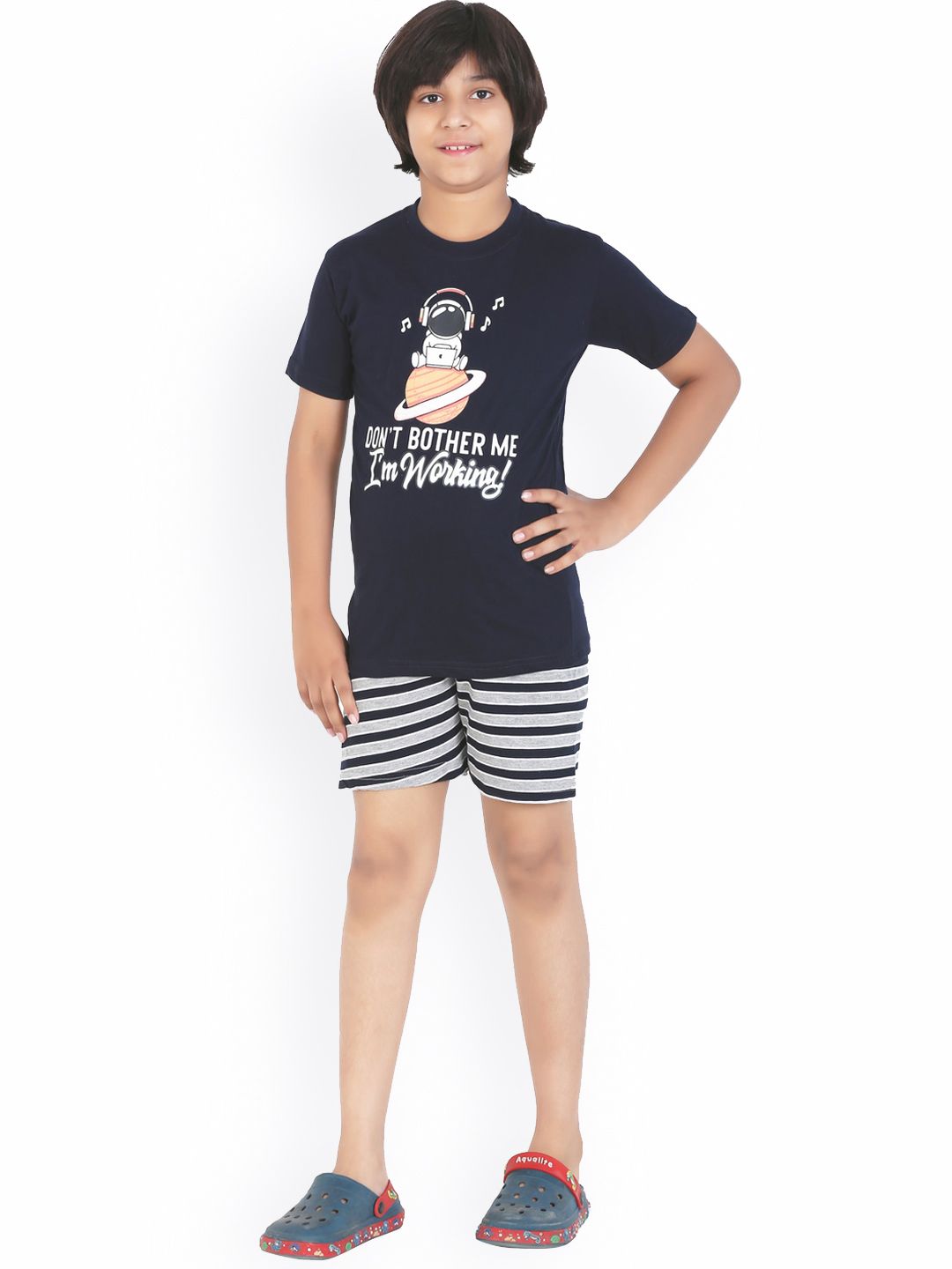 Ninos Dreams Boys Graphic Printed Pure Cotton Night Suit-picture-42