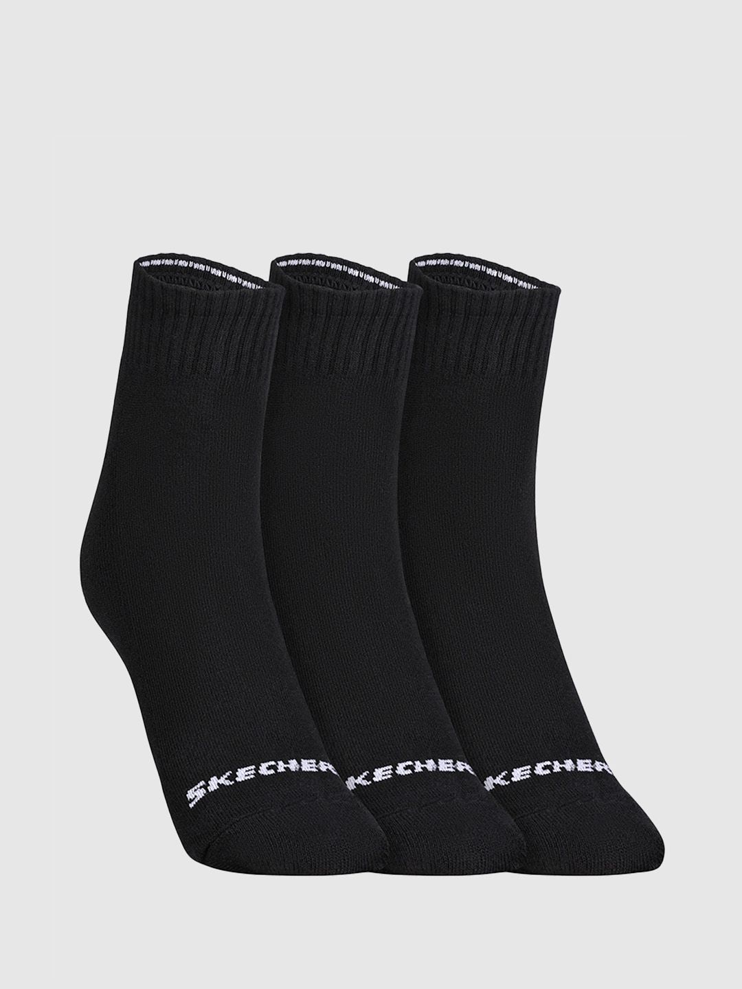 Skechers Men Pack Of 3 Patterned Terry Cotton Ankle-Length Socks-picture-43