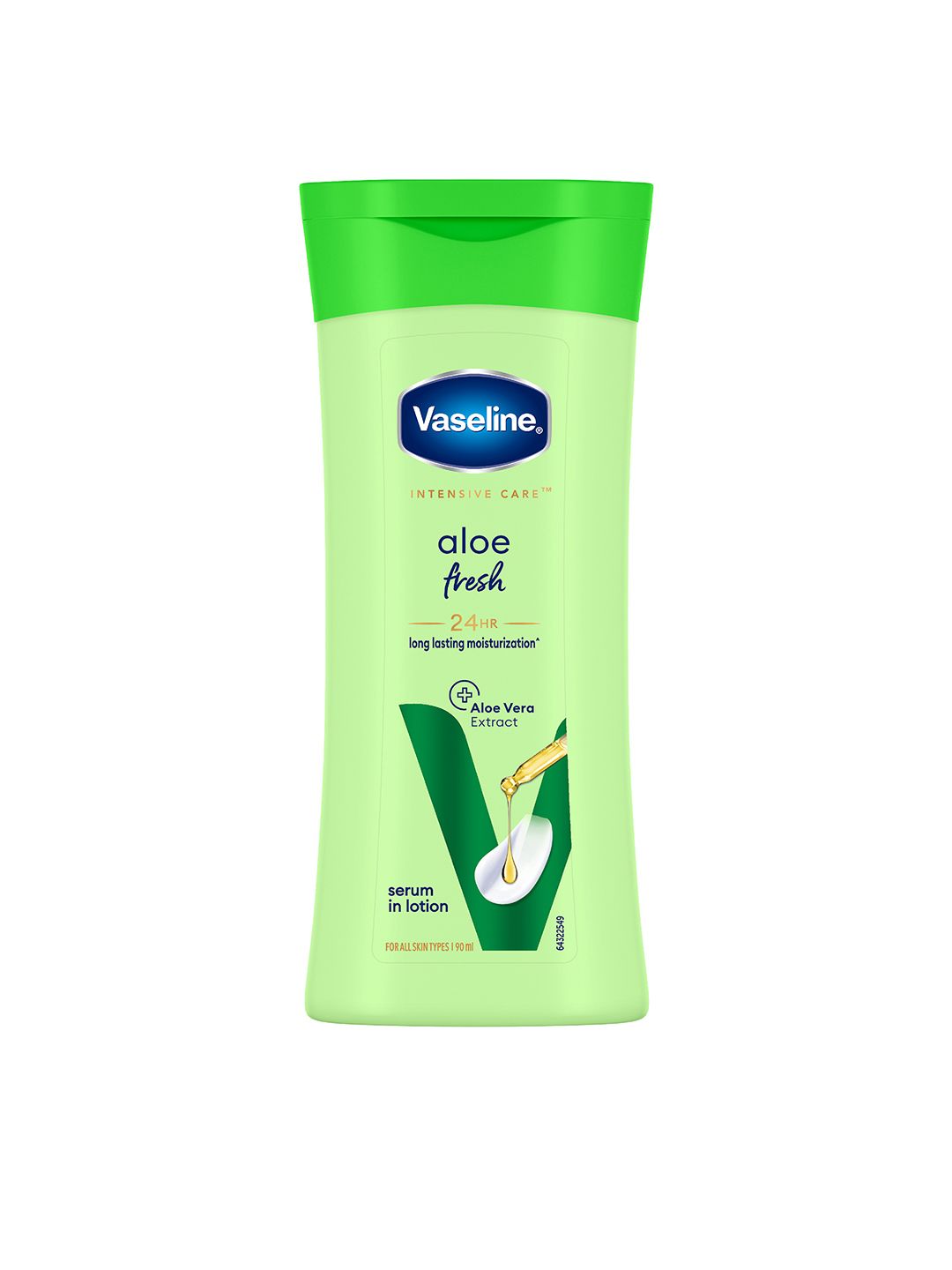 Vaseline Aloe Fresh Body Serum Lotion With Aloe Vera Extract 24H Moisturization - 90ml-picture-9