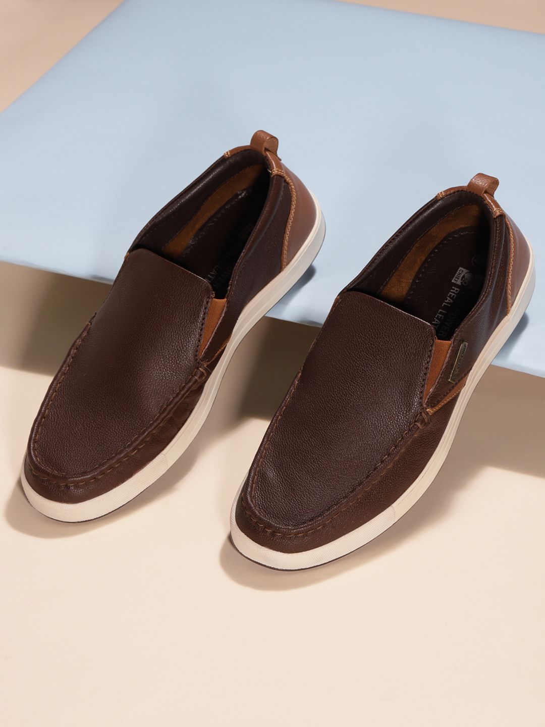 Red Chief Men Memory Foam Leather Penny Loafers-picture-32
