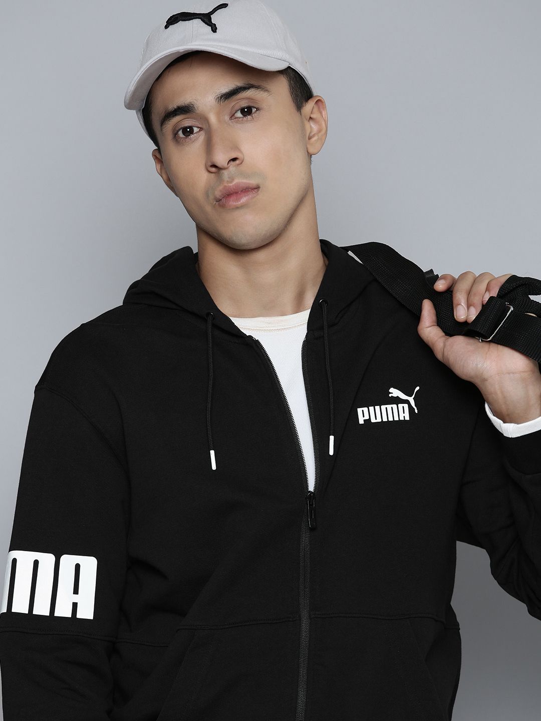 Puma hooded bomber jacket on sale