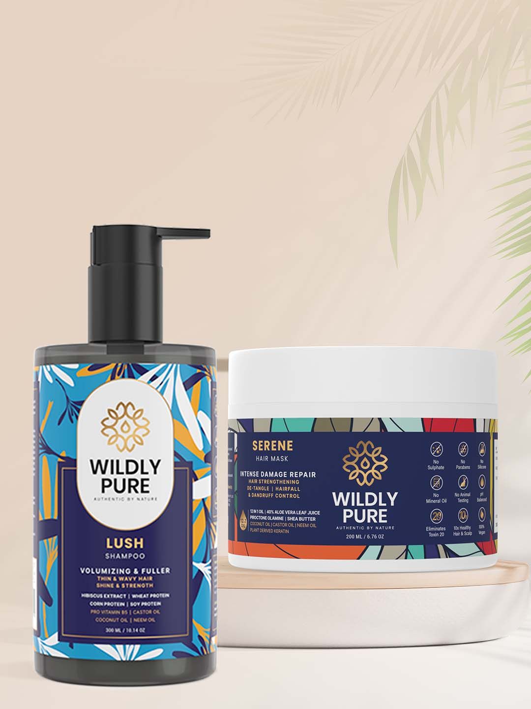 Wildly Pure Set of Volumizing Lush Shampoo 300ml & Intense Damage Repair Hair Mask 200ml-image-5