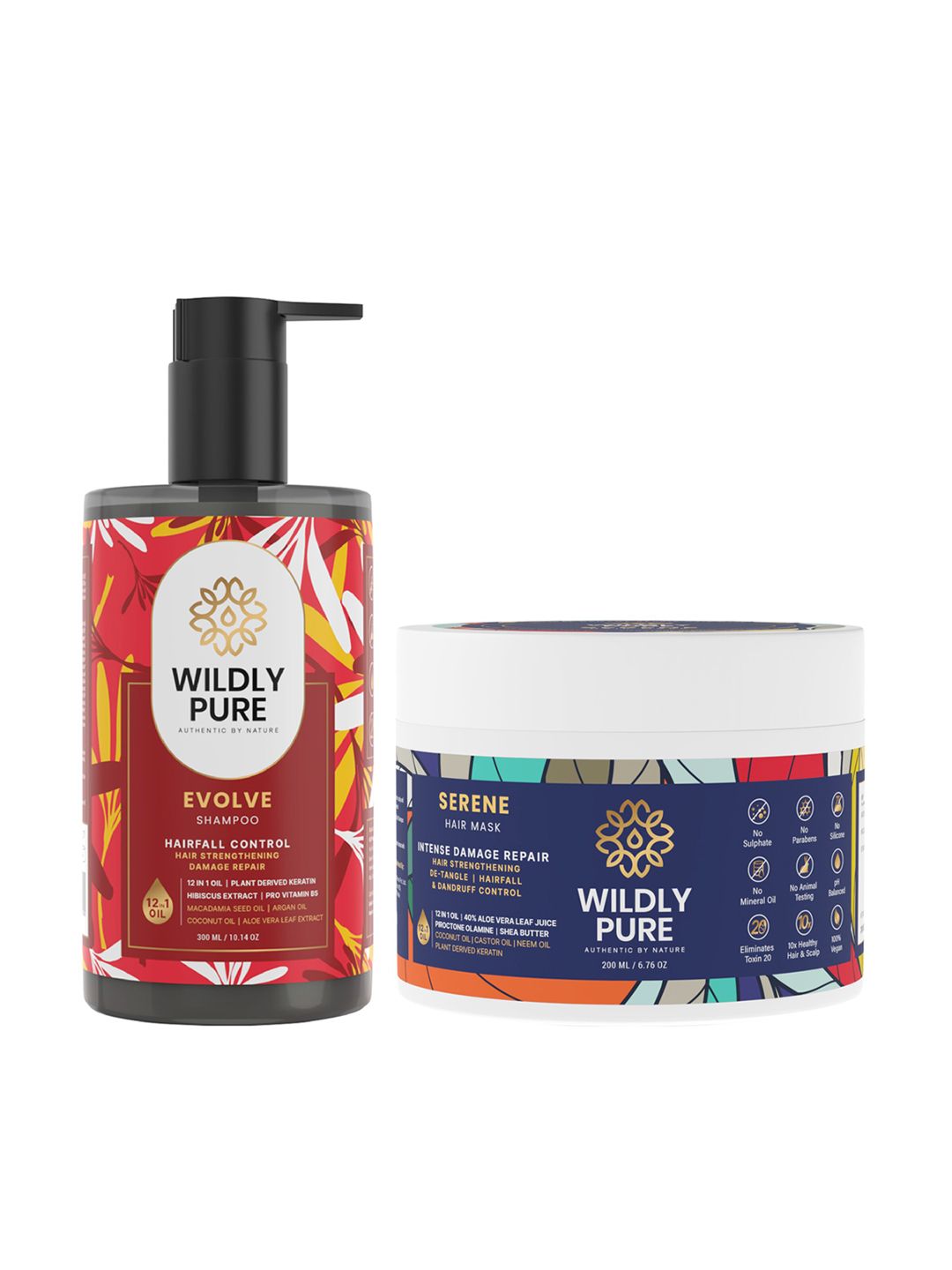 Wildly Pure Set of Evolve Shampoo 300 ml & Serene Hair Mask 200 ml-picture-37