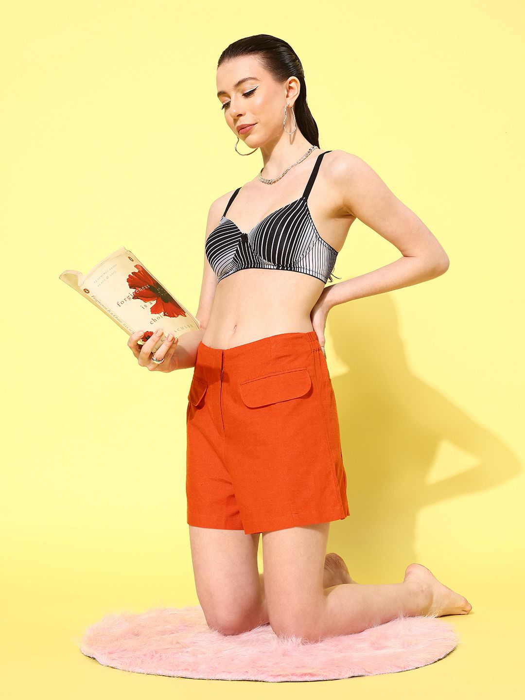 DressBerry Striped Bra - Full Coverage Lightly Padded