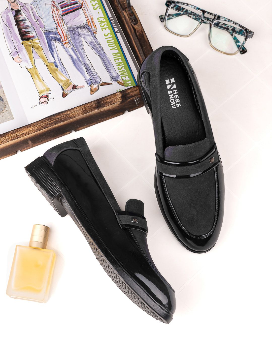 HERE&NOW Men Textured Formal Loafers-picture-58