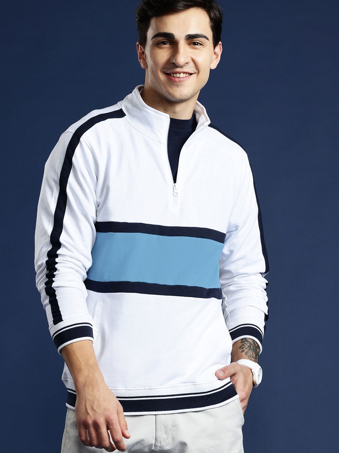 Mast & Harbour Striped Sweatshirt-picture-24