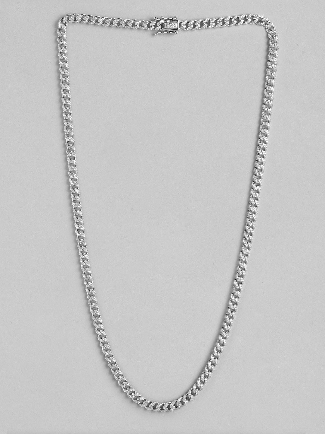 Zavya Men Sterling Silver Rhodium-Plated Necklace-picture-37